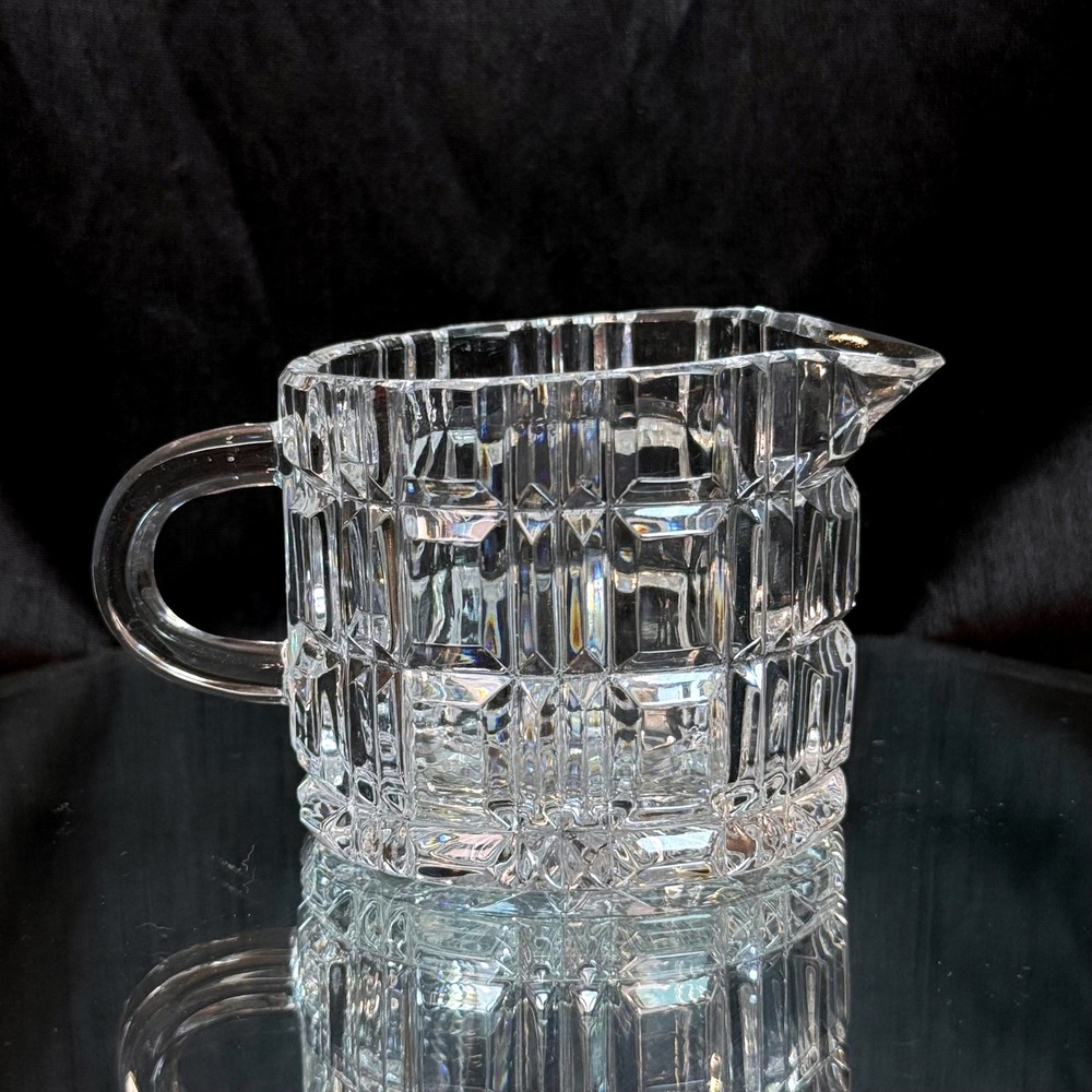Huta Julia Puchała Crystal Milk Jug Creamer 6503 Polish Geometric Crystal